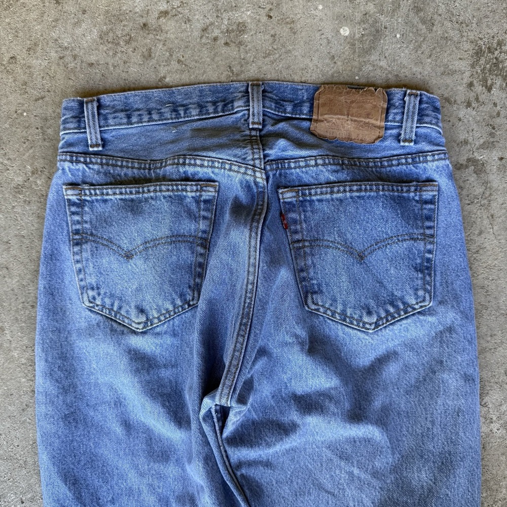 VINTAGE Levis 501‎ Jeans Mens 33x32 Blue Straight Medium Wash USA 80s - Picture 2 of 7
